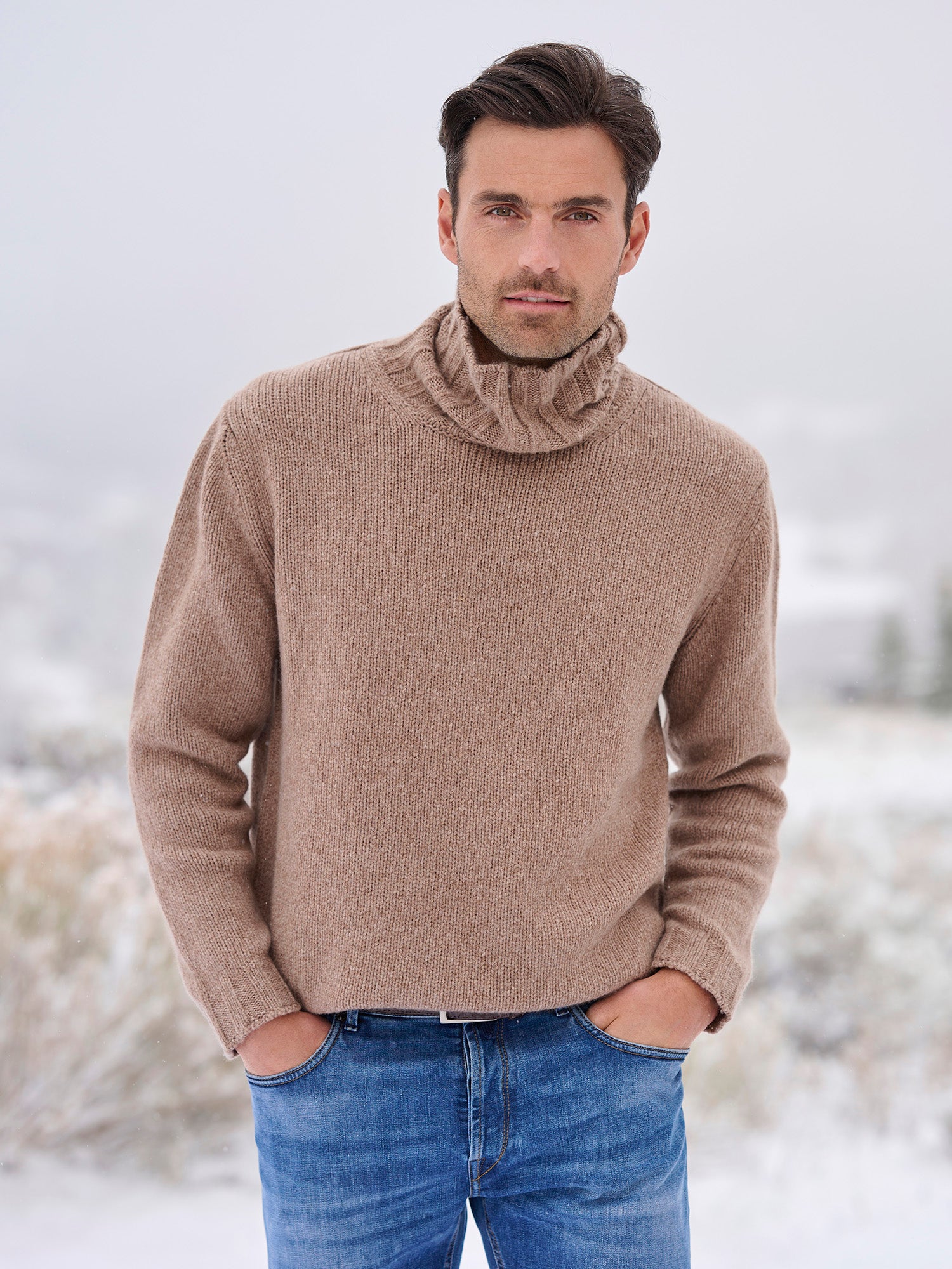 トップス 80s dunhill Cashmere Turtleneck Sweater Cashmere knit turtleneck sweater in blue | GUCCI® US