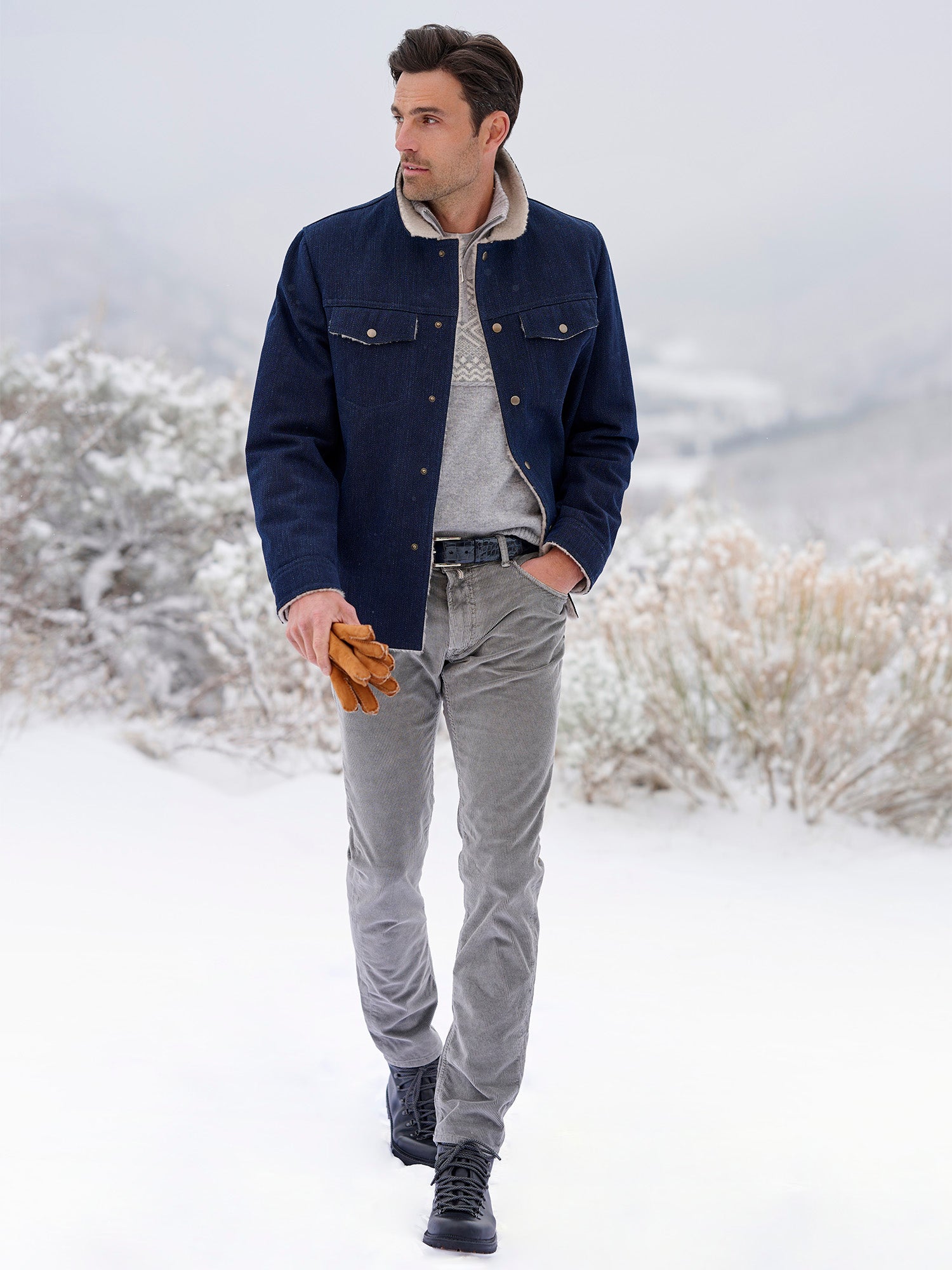 Sean Denim Shearling Shirt Jacket – Gorsuch