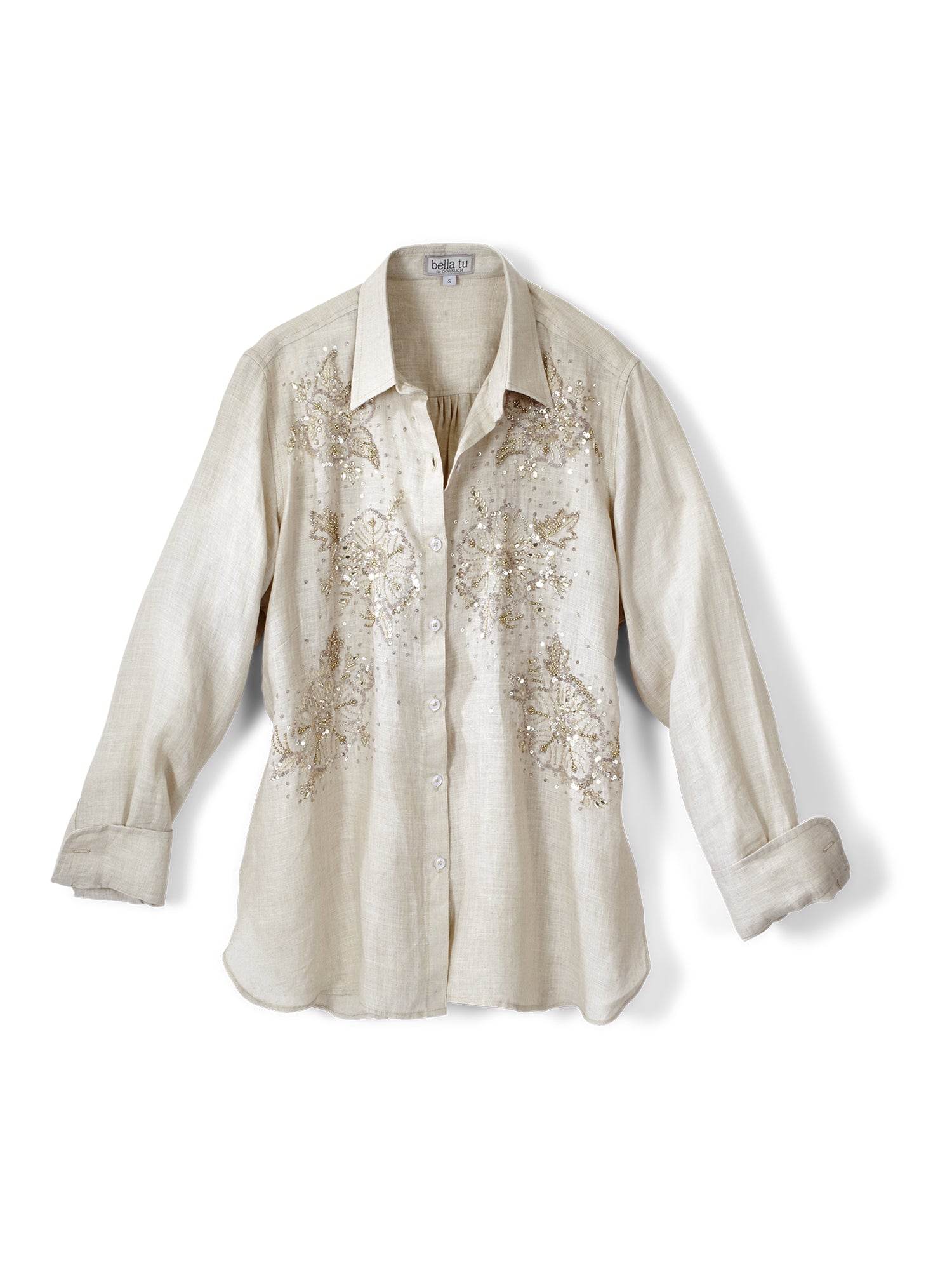 Agatha Beaded Linen Shirt – Gorsuch