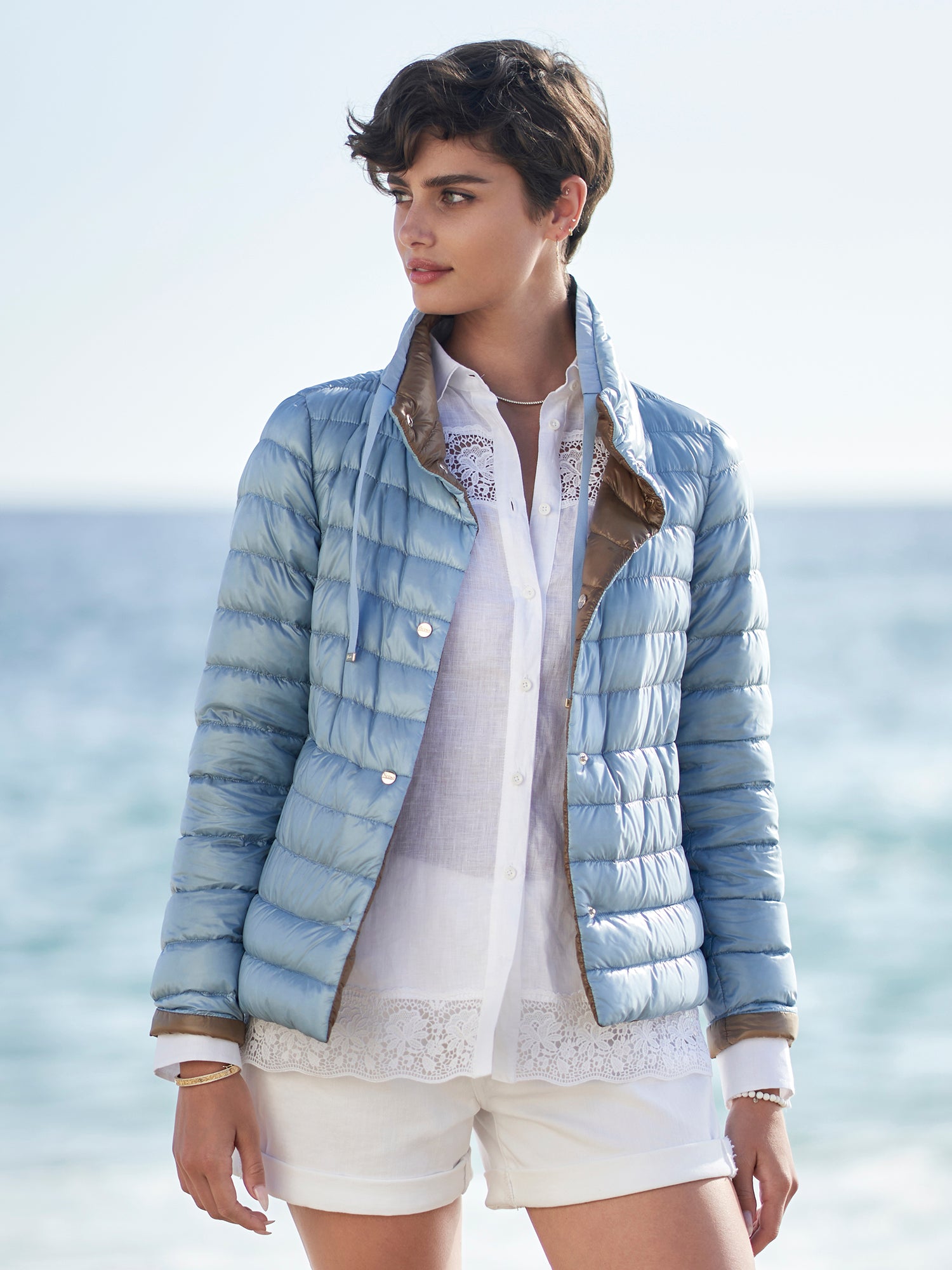 LIGHT BLUE/CAMEL