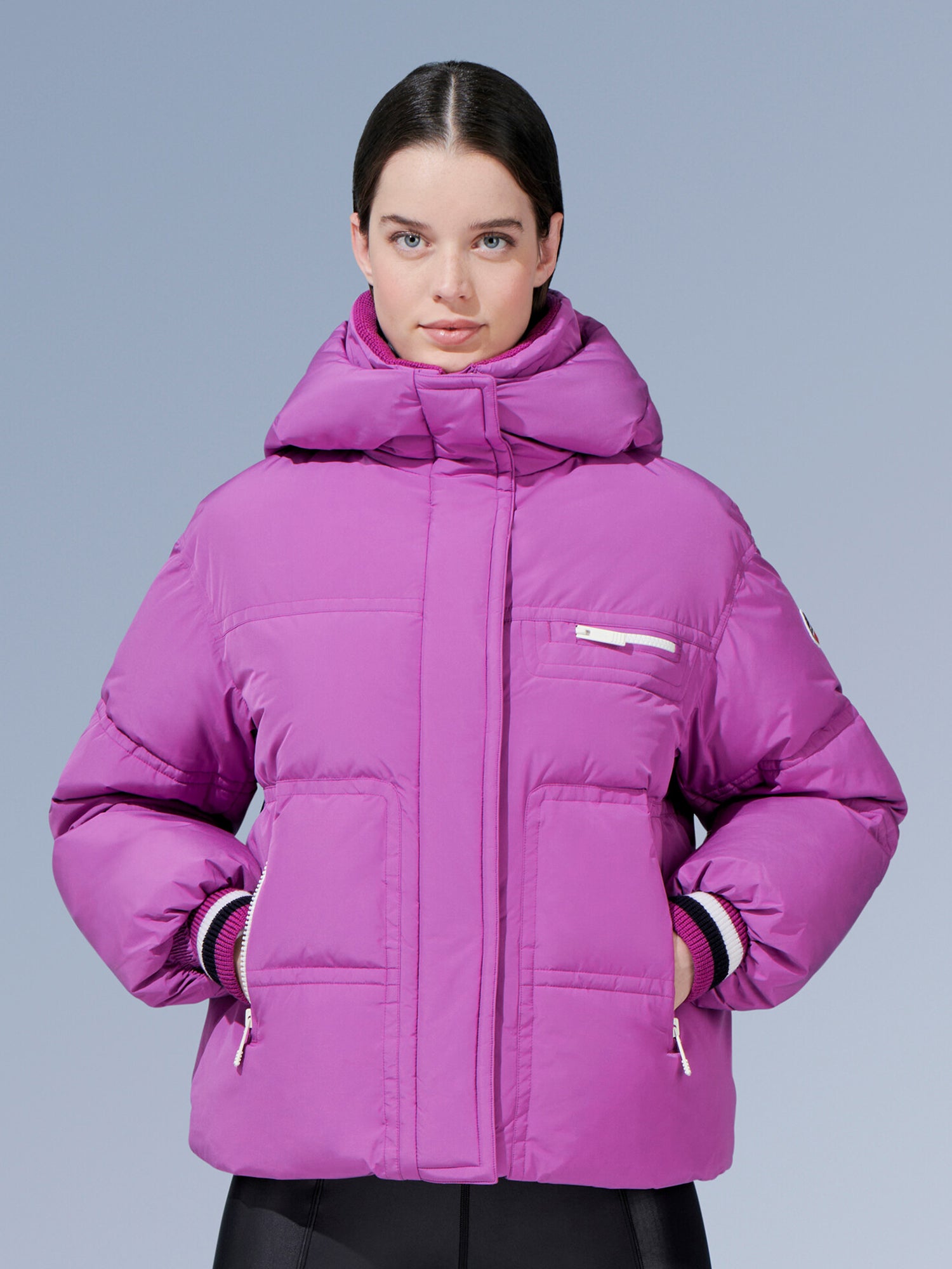 FUSALP Hortense quilted hooded down ski jacket