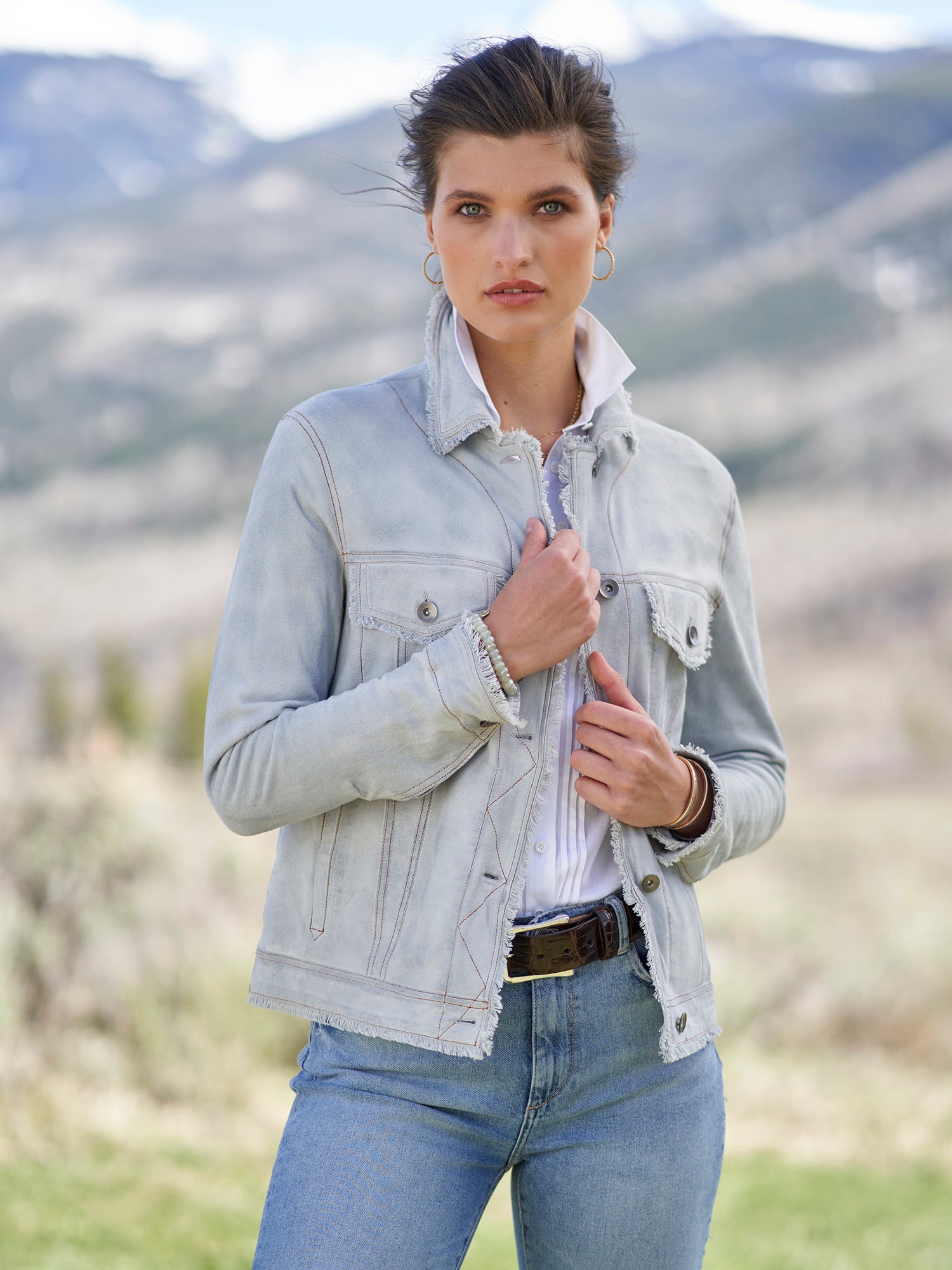 Natalie Waxed Suede Jean Jacket – Gorsuch