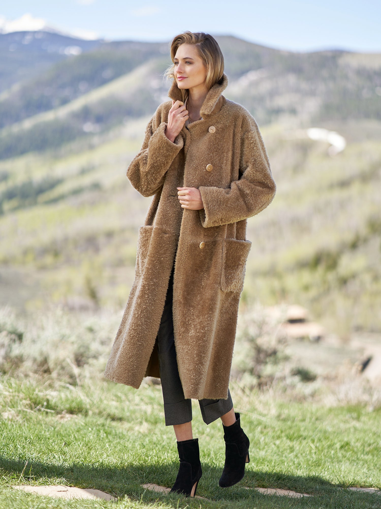 Reversible Wool Coat - Caramel / XS