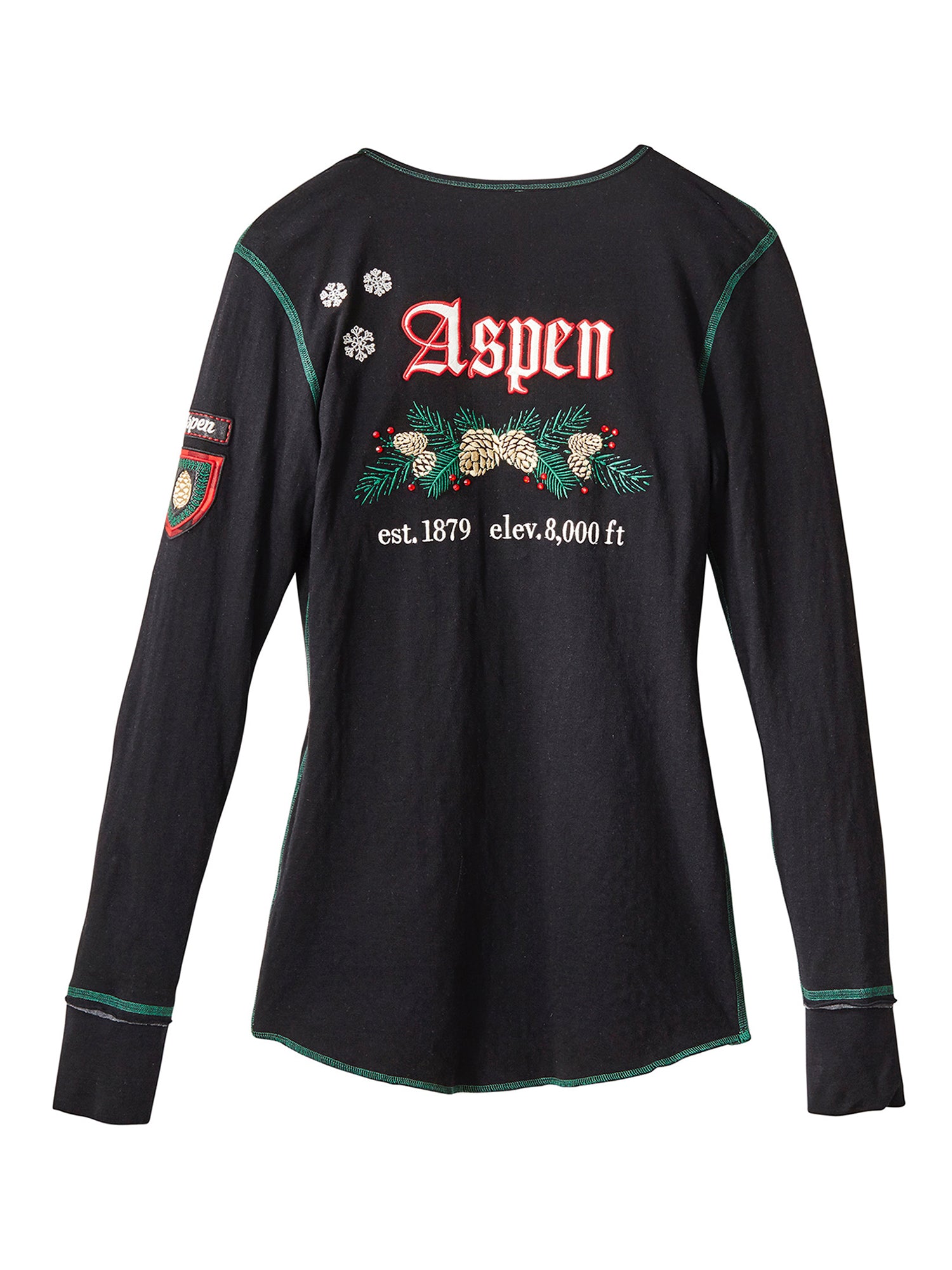 Pine Cone Embroidered Henley Shirt – Gorsuch