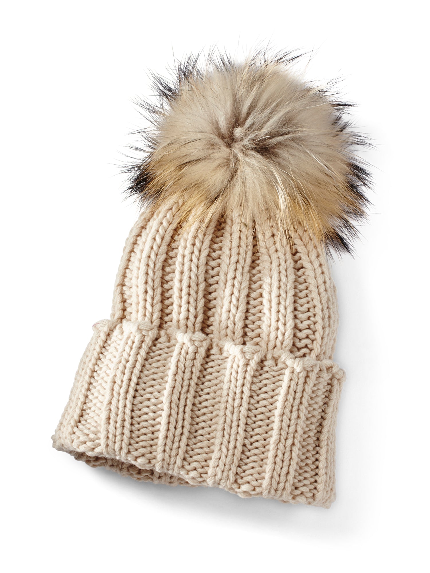 Pom Cashmere Beanie Ribbed