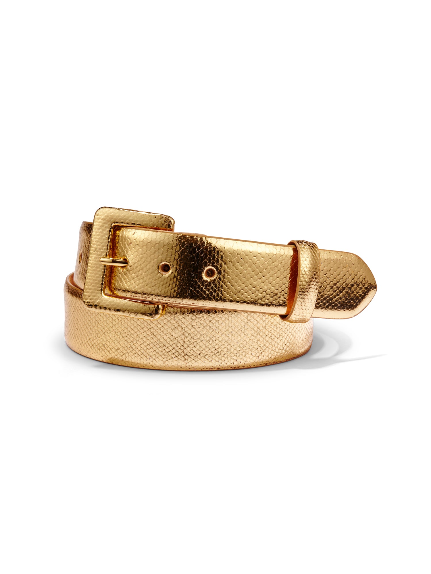 Kayla Metallic Snakeskin Belt
