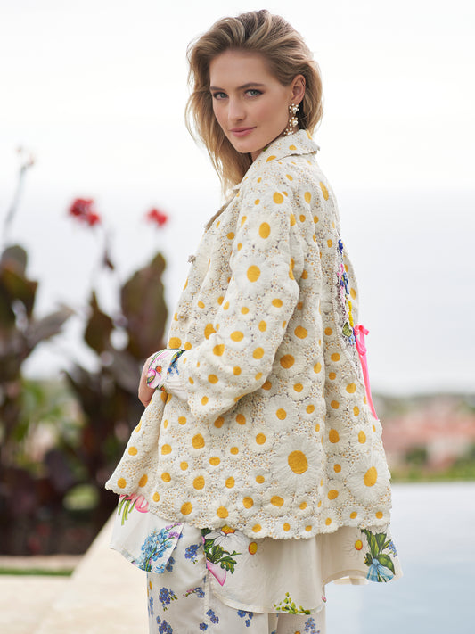 Chana Daisy Embroidered Cotton Jacket