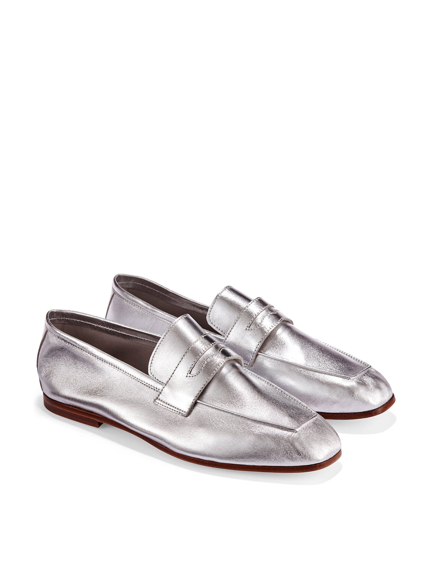 Classic Metallic Leather Loafer