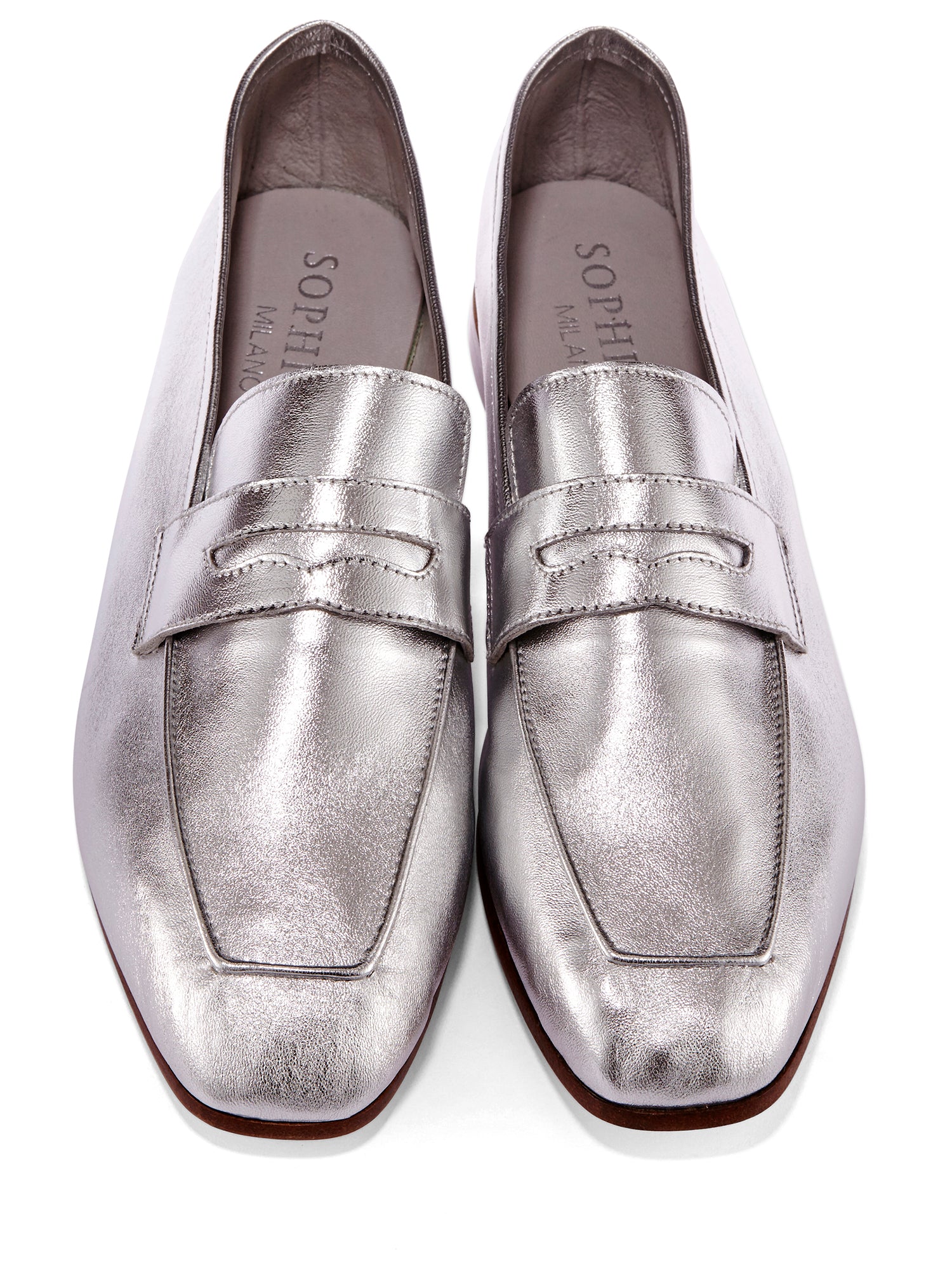 Classic Metallic Leather Loafer