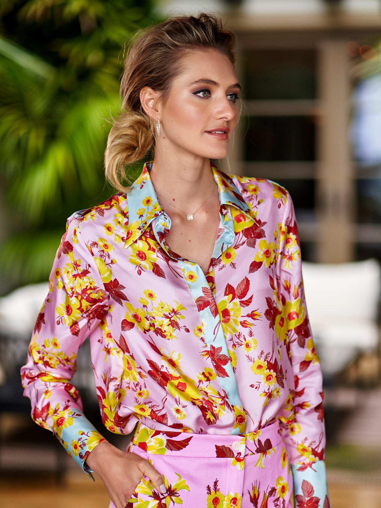 Alea Floral Silk Shirt
