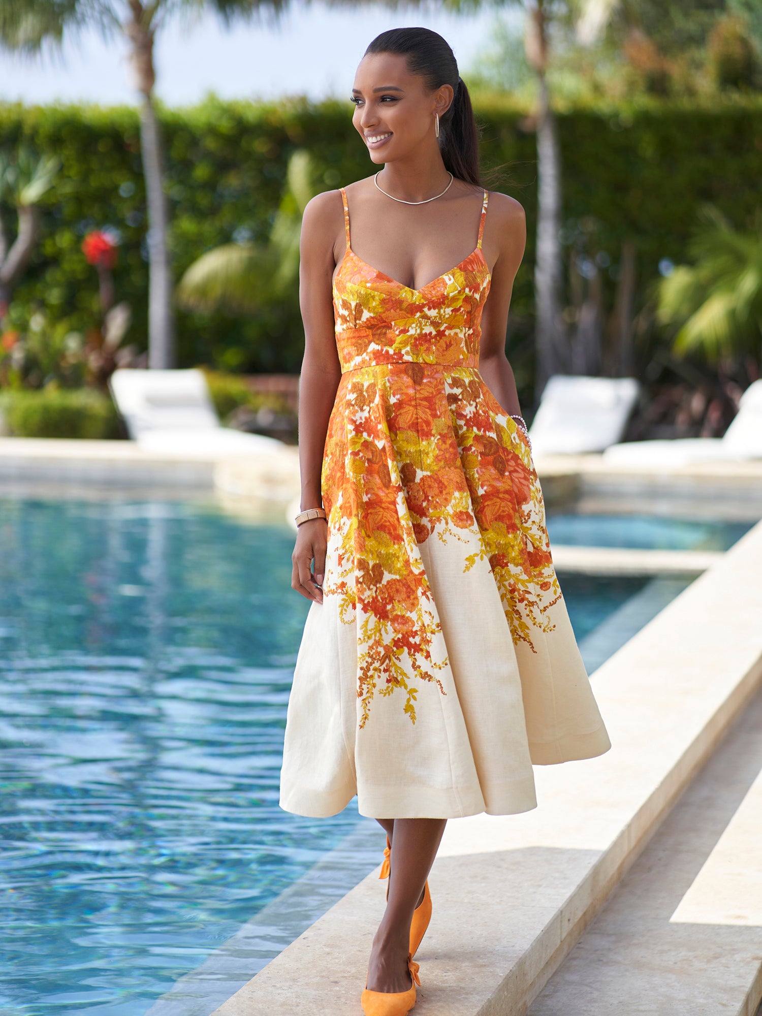Moncler floral midi dress Outlet