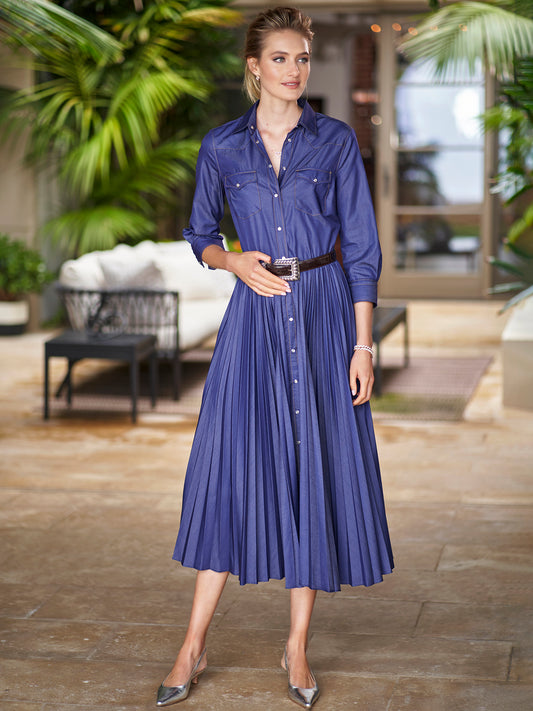 Alesia Western Denim Dress