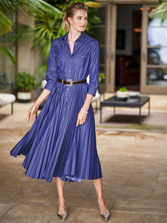 Alesia Western Denim Dress
