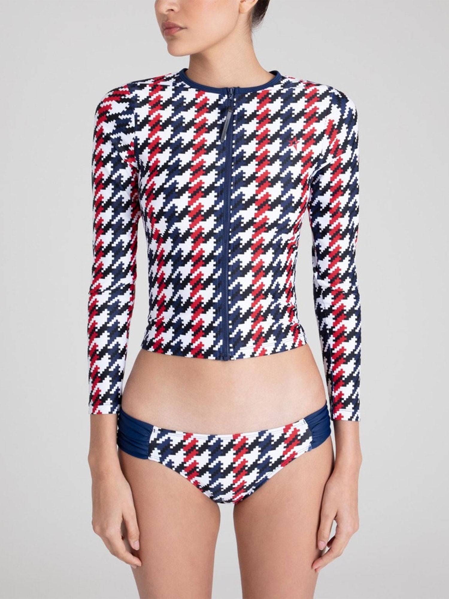 Houndstooth Rash Guard Swimsuit – Gorsuch