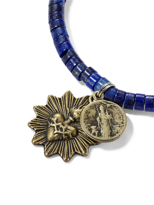 Lapis Heishi Icon Bracelet