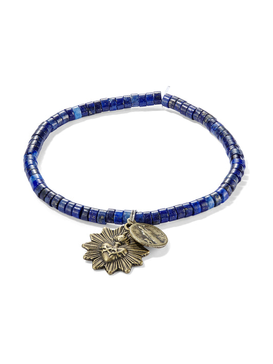 Lapis Heishi Icon Bracelet