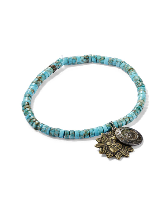 Turquoise Heishi Icon Bracelet