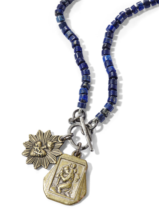 Lapis Heishi Icon Necklace