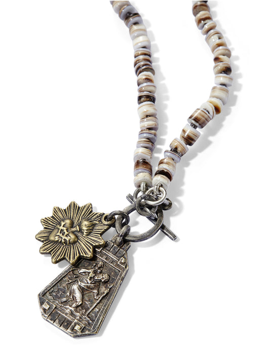 Natural Shell Heishi Icon Necklace