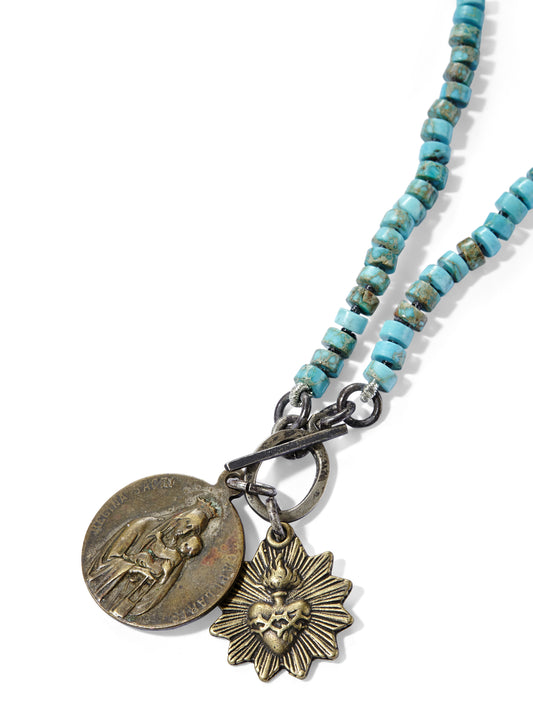 Turquoise Heishi Icon Necklace