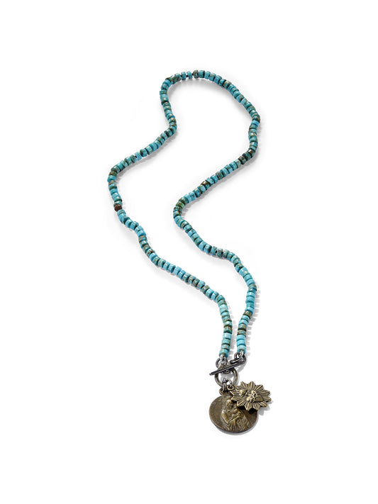 Turquoise Heishi Icon Necklace