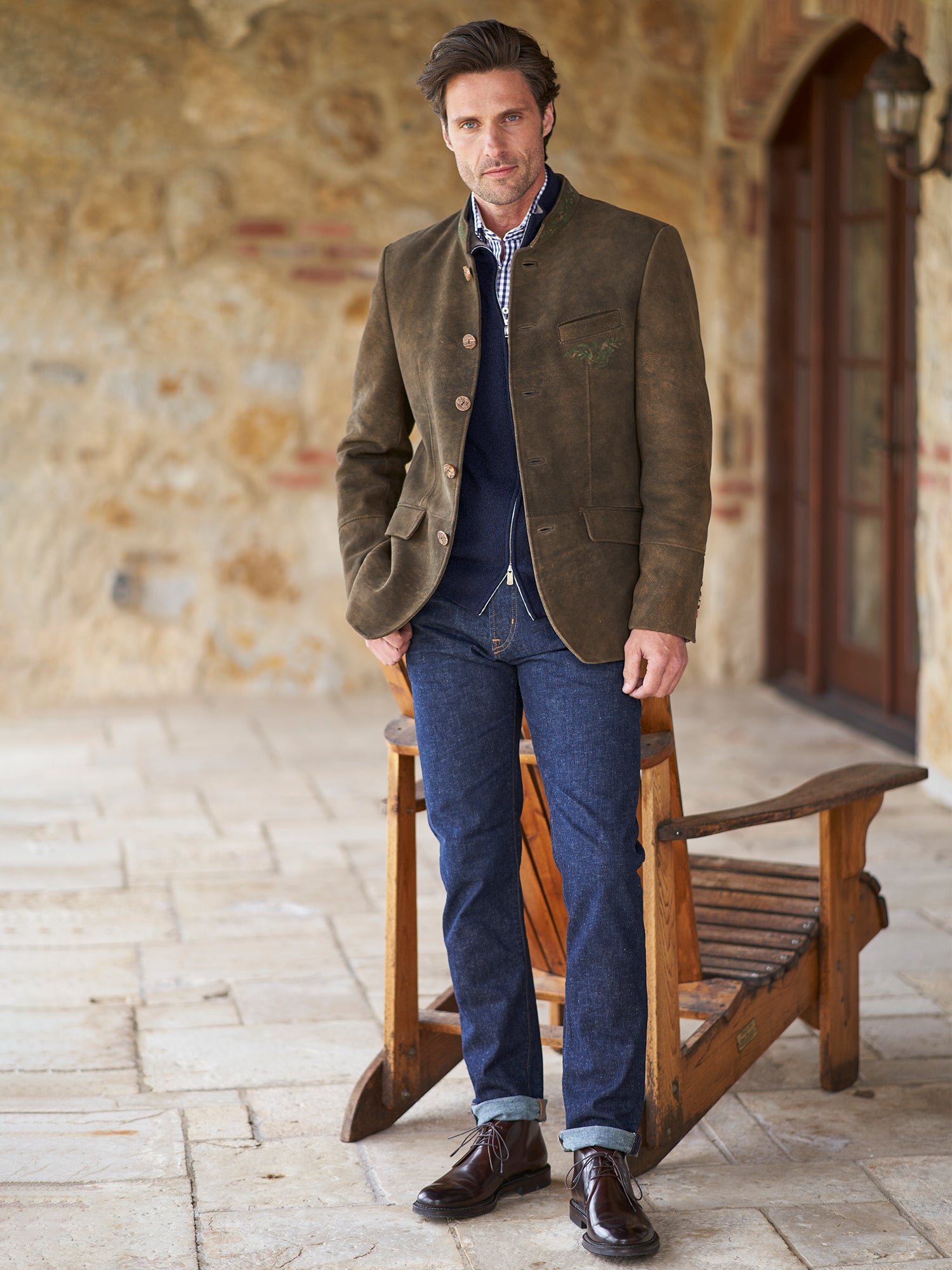 Deer leather jacket shop