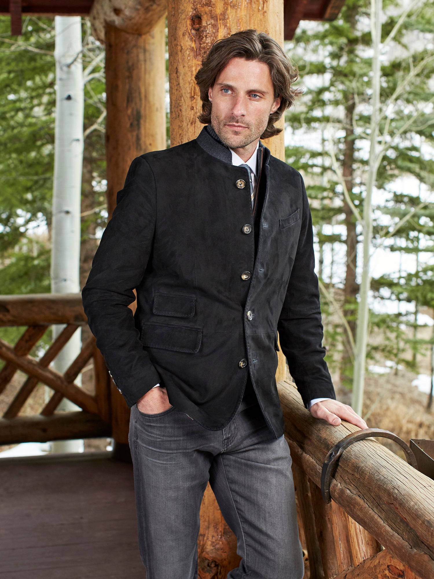 Black sales suedette jacket