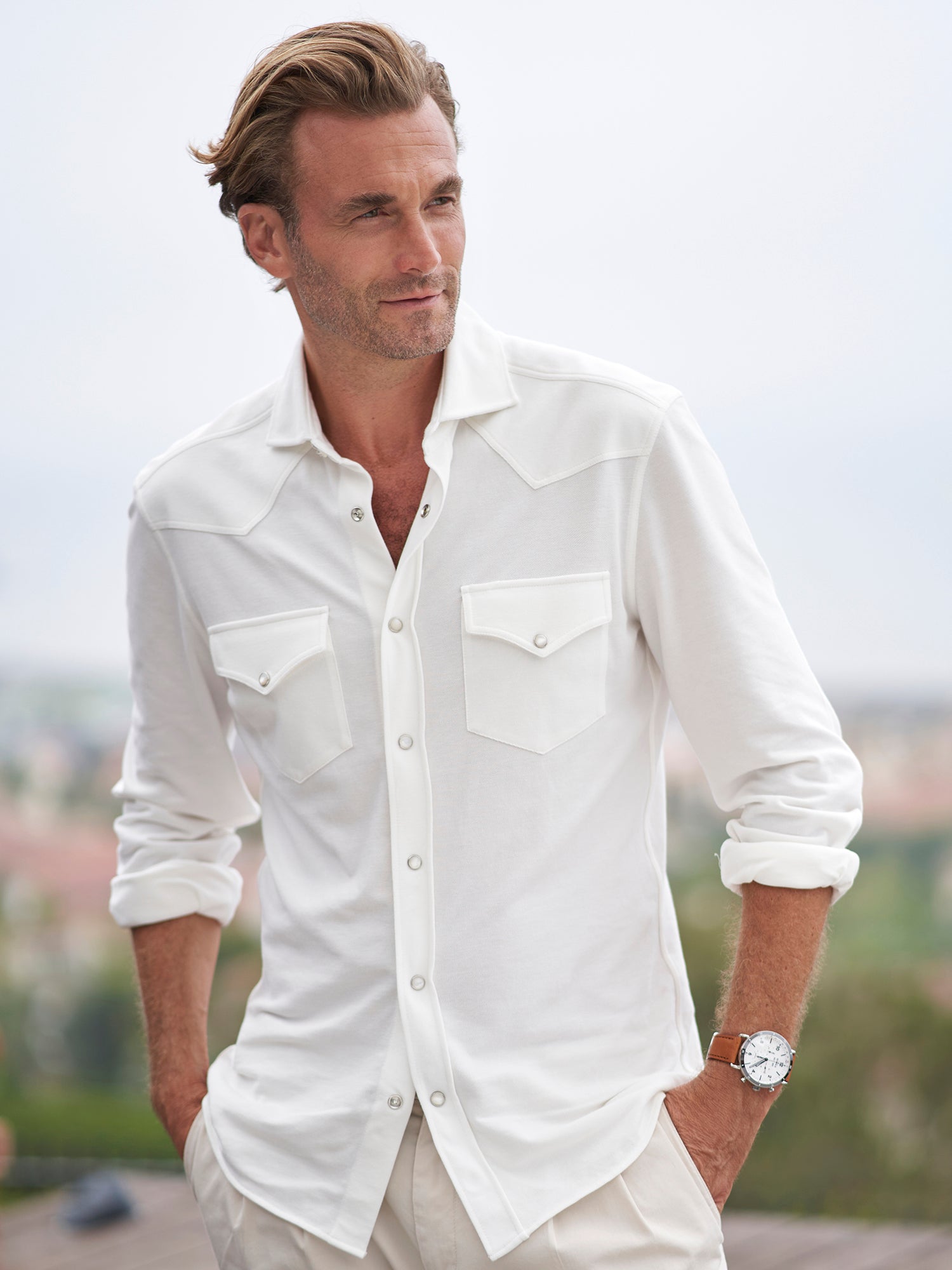 Western Cotton Piqué Shirt