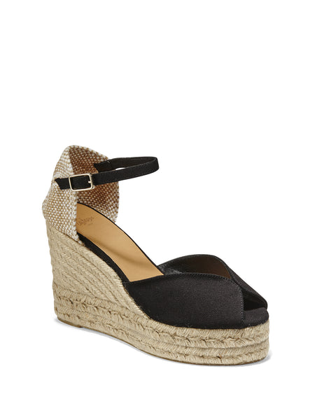 【COACH】C Canvas Open-Toe Espadrille Wedge Sandals COACH Signature C Canvas Open-Toe Espadrille Wedge Sandals