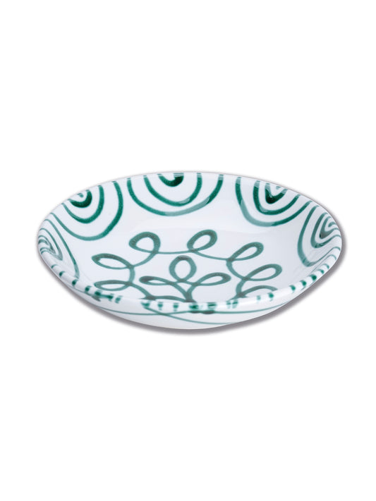 Green Swirl Soup Bowl