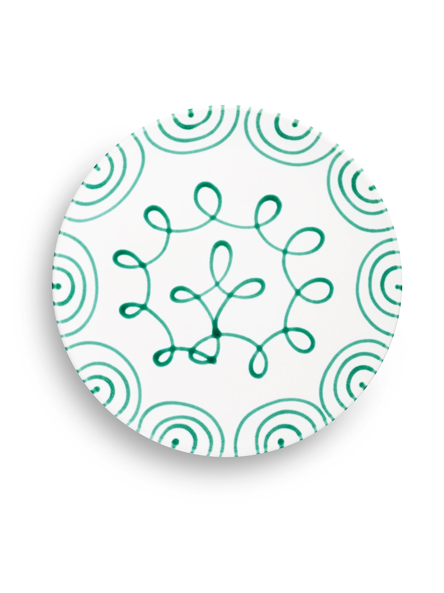 Green Swirl Dinner Plate