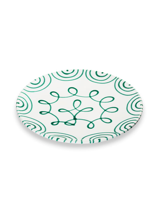 Green Swirl Buffet Plate