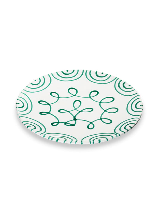 Green Swirl Buffet Plate