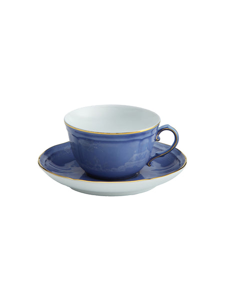 Vintage Lusterware Tea Cup and Saucer. Octagon Shape Cup