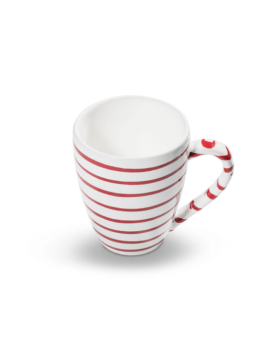 Red Swirl Breakfast Mug