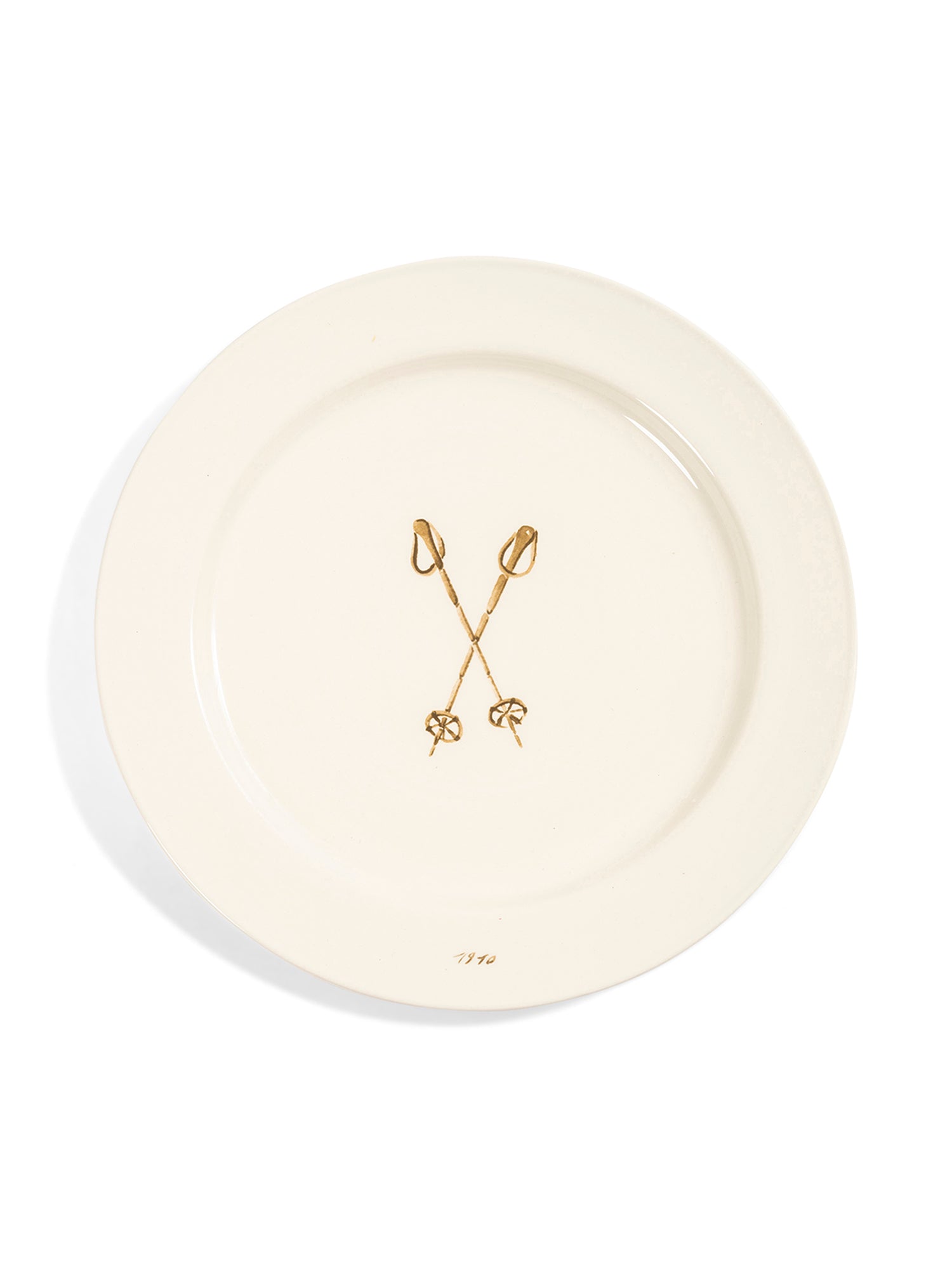 Ski Poles Dinner Plate