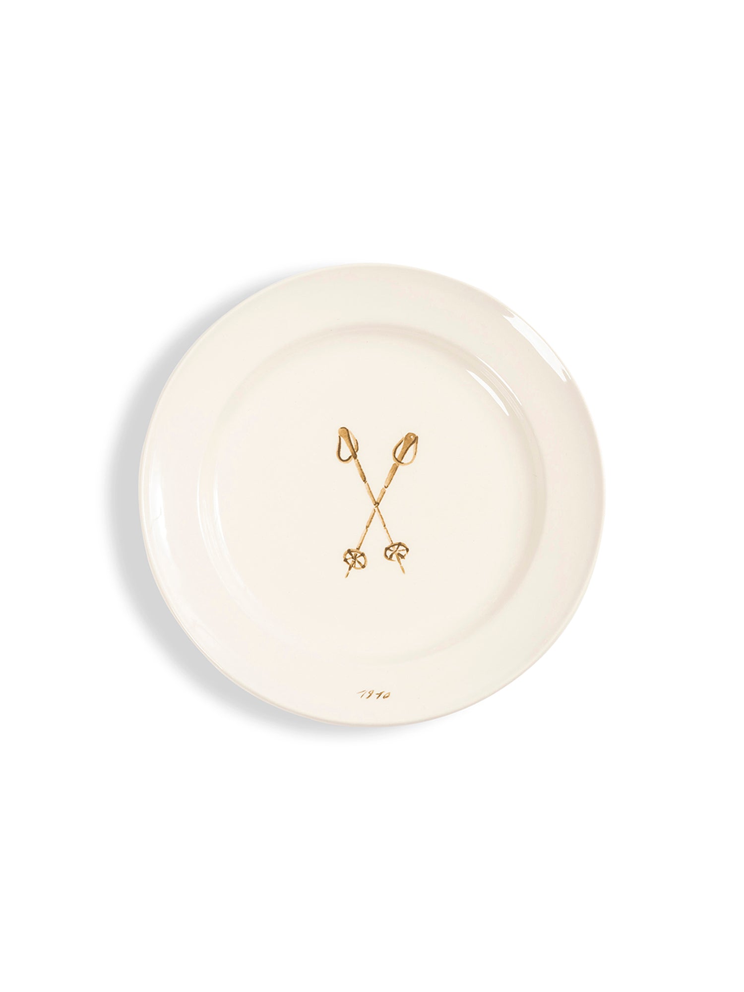 Ski Poles Salad Plate