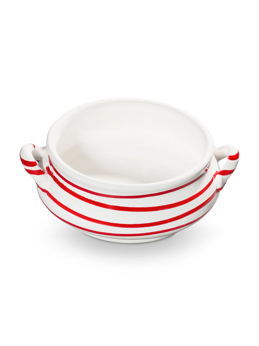 Red Swirl Soup Bowl
