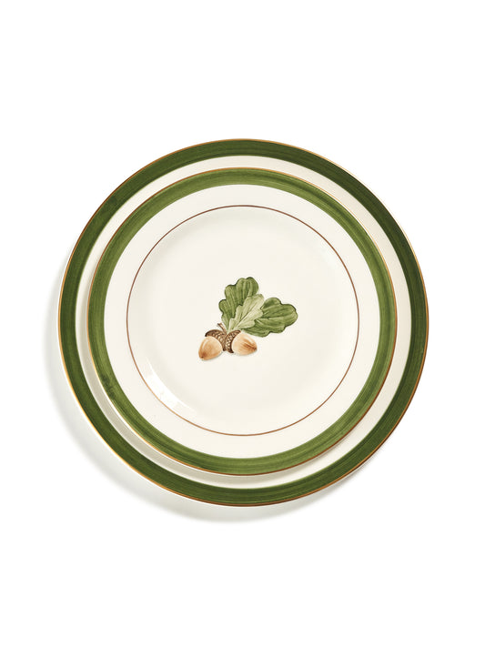 Porcelain Acorn Dinner Plate