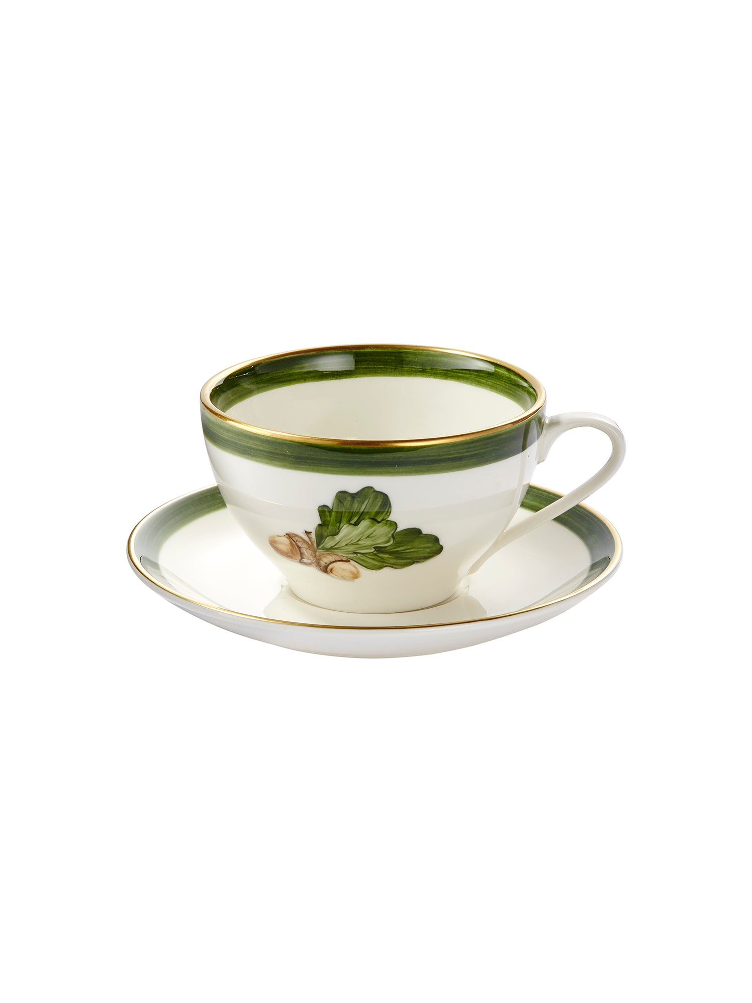 Porcelain Acorn Cup And Saucer