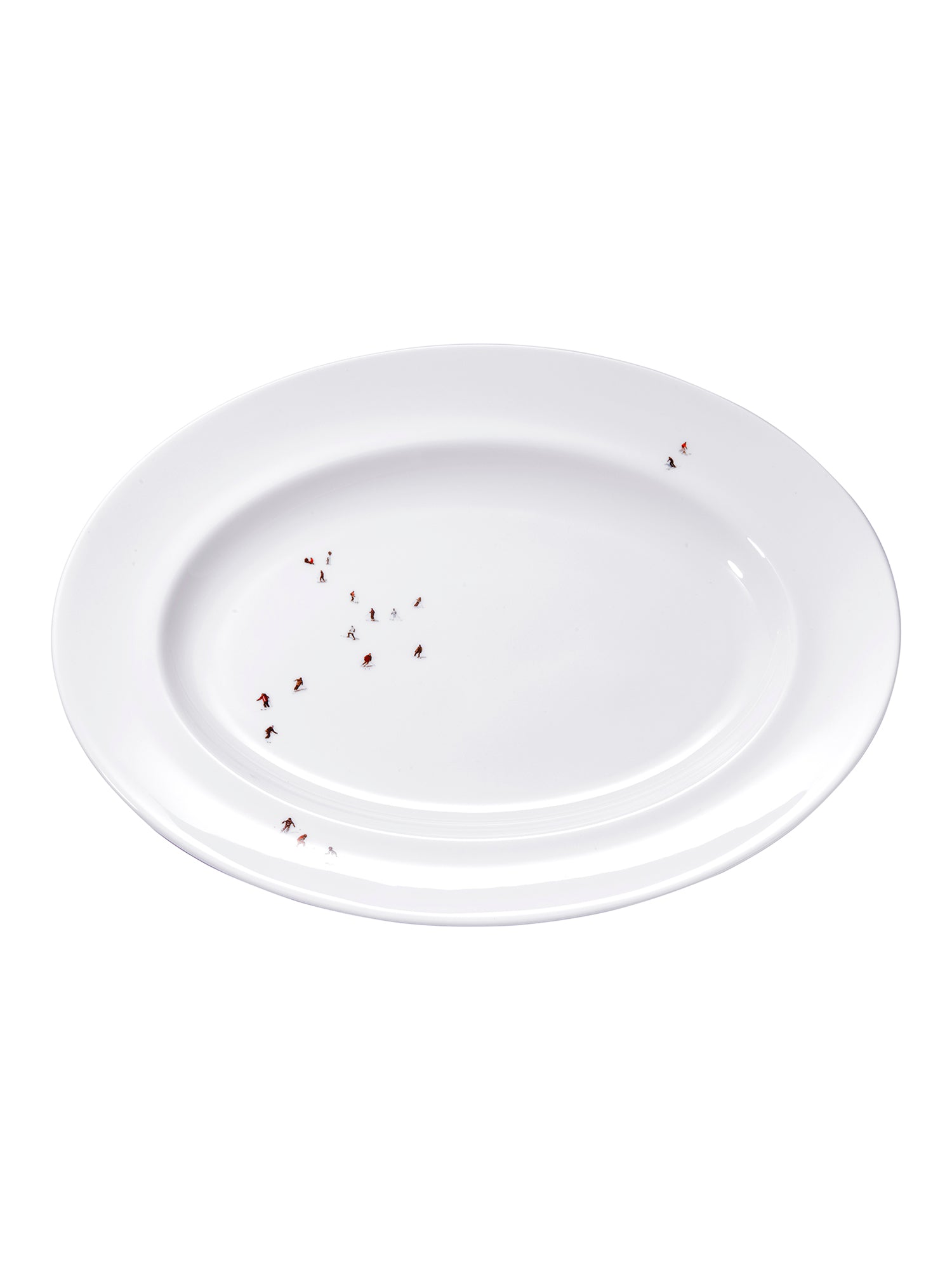 Skier Oval Platter