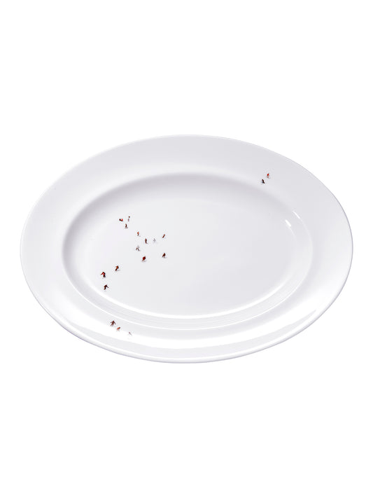 Skier Oval Platter