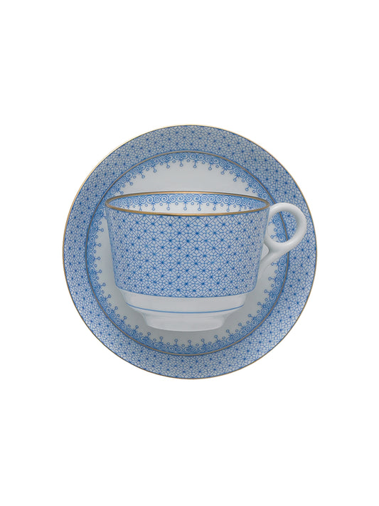 Cornflower Lace Tea Cup & Saucer