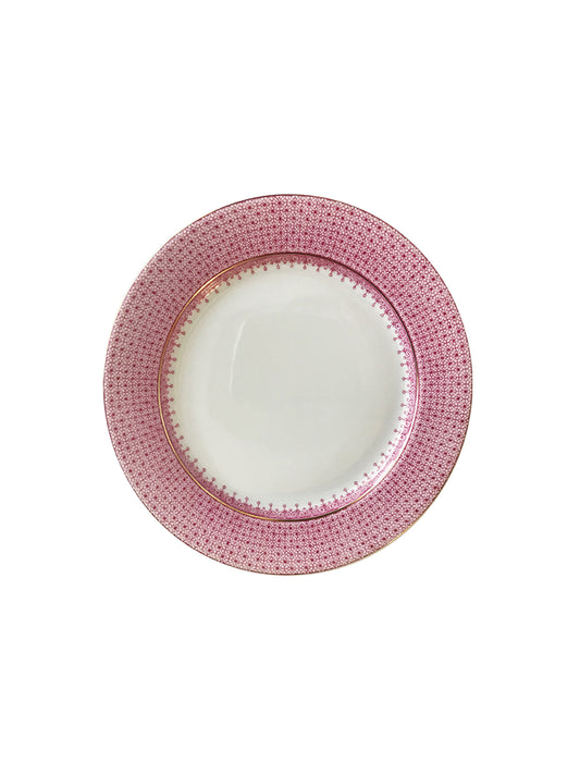 Pink Lace Salad Plate