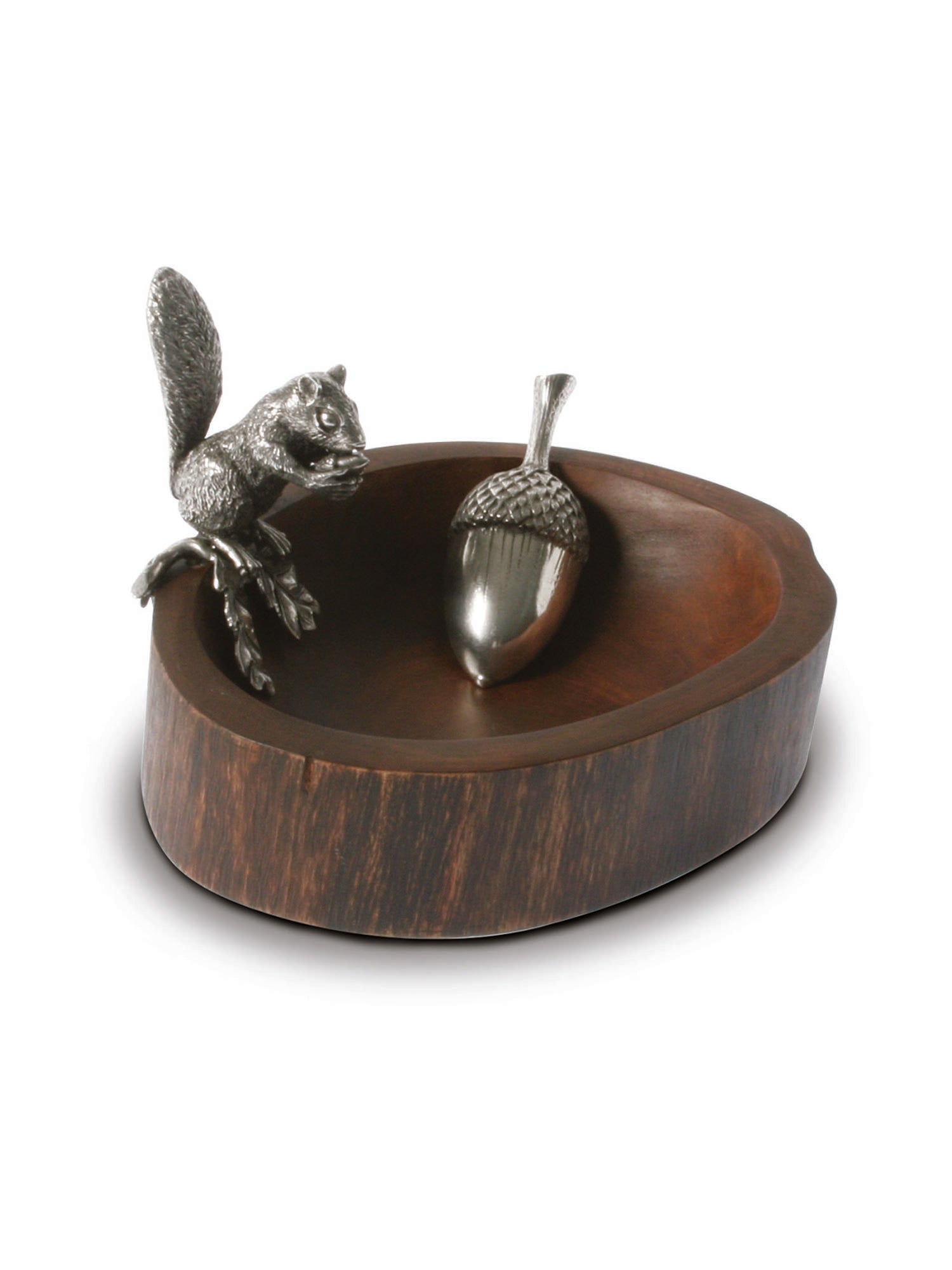 Nut Bowl With Squirrel And Scoop - PEWTER / ONE SIZE