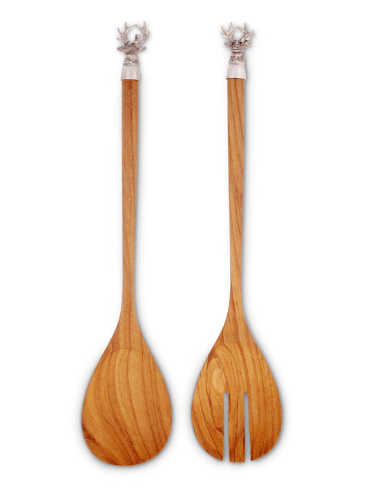 Stag Salad Server Set