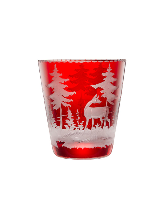 Engraved Crystal Stag Goblet