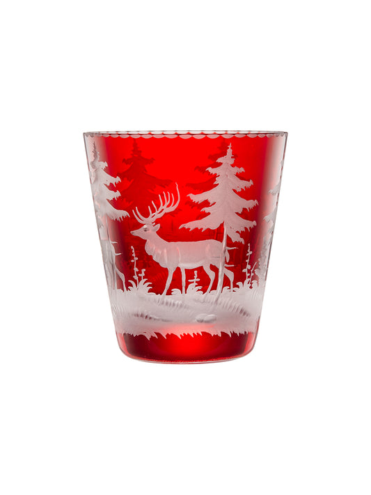 Engraved Crystal Stag Goblet