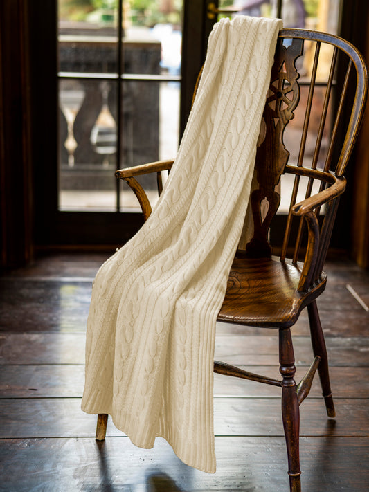 Cashmere Cable Throw