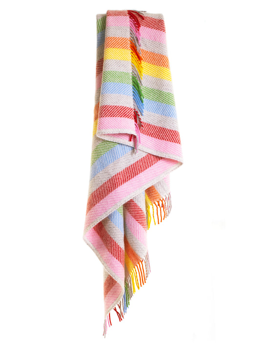 Pram Rainbow Stripe Baby Blanket